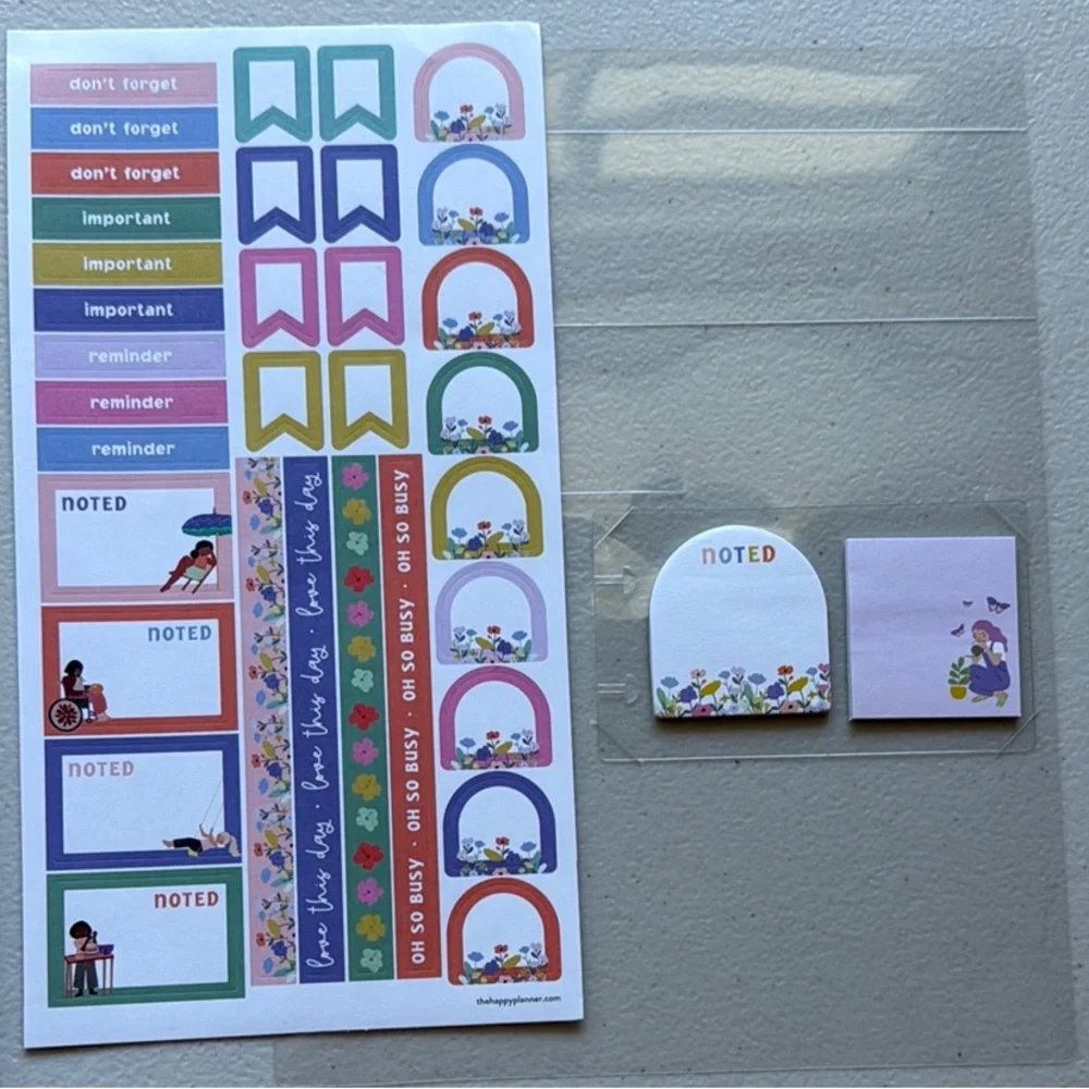 Happy Planner Classic Planner Accessories - Wildflowers Sticker & Tabs